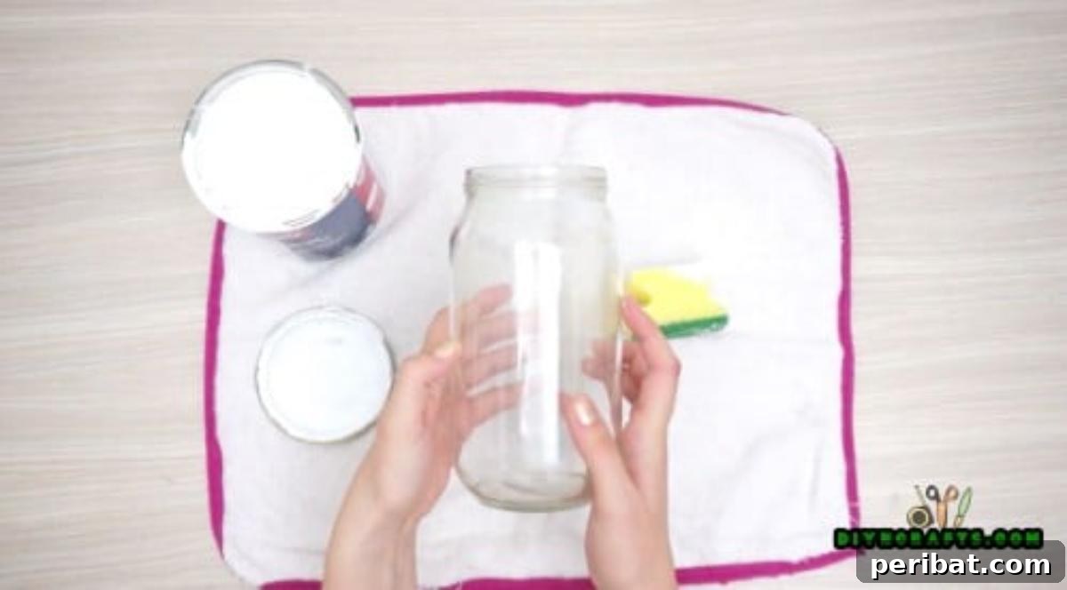 Painted Polka Dot Mason Jar