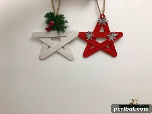 DIY Craft Stick Christmas Star Ornament - a simple and elegant craft