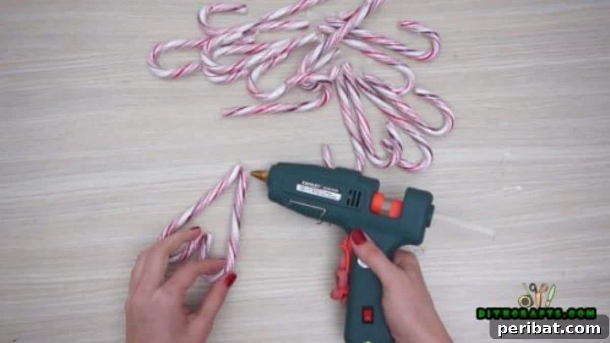 5 Festive Candy Cane Crafts to Sweeten Your Christmas 26 Candy Cane Wreath - 5 Candy Cane Projects for a Deliciously Festive Christmas
