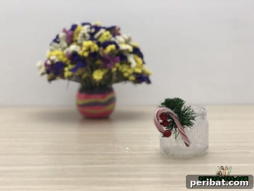 Elegant Lace Christmas Jar decorated with lace and festive embellishments