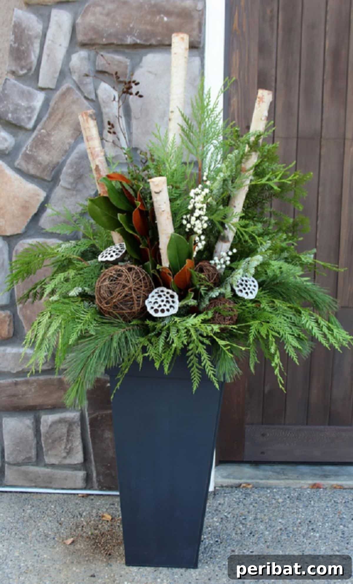 Welcome Home: 15 Creative DIY Planters for Your Front Porch 5 Elegant Blue And White DIY Winter Planter