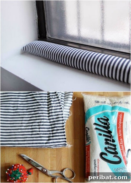 17 Ingenious DIY Draft Stoppers To Beat The Winter Chill 5 Rice Filled Draft Stopper