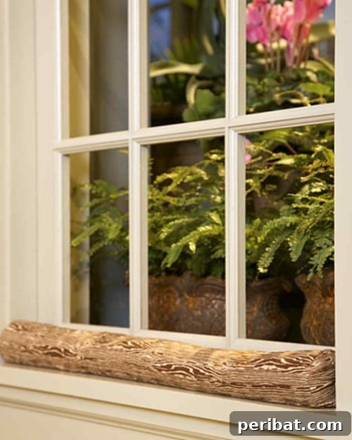 17 Ingenious DIY Draft Stoppers To Beat The Winter Chill 9 DIY Faux Wood Draft Stopper
