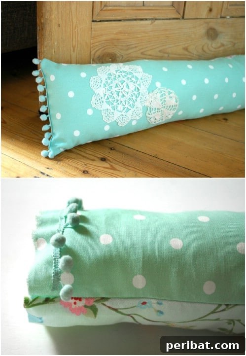 17 Ingenious DIY Draft Stoppers To Beat The Winter Chill 10 Elegant DIY Lace Trim Draft Stopper