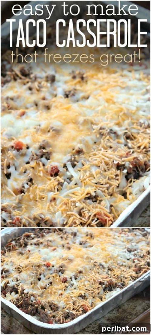 Taco Rice Casserole - Mexican Freezer Meal Idea