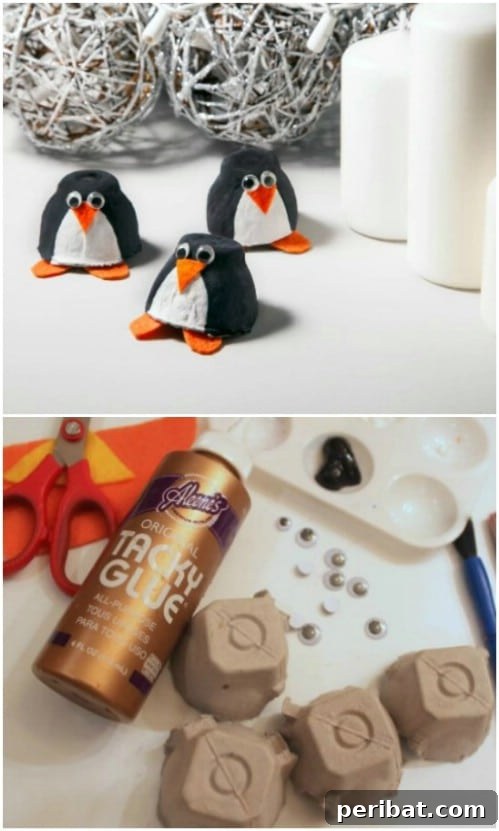 Winter Wonder Crafts: Engaging Indoor Activities for Kids 27 Cute Egg Carton Penguins