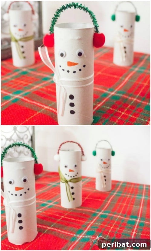Winter Wonder Crafts: Engaging Indoor Activities for Kids 28 Upcycled Toilet Paper Roll Snowmen