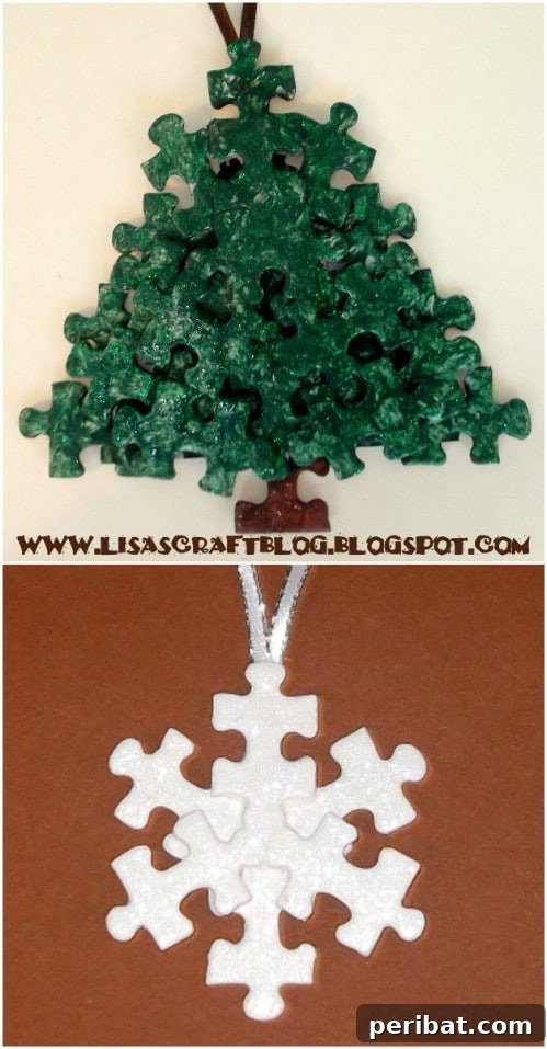 Winter Wonder Crafts: Engaging Indoor Activities for Kids 30 Upcycled Puzzle Piece Snowflakes