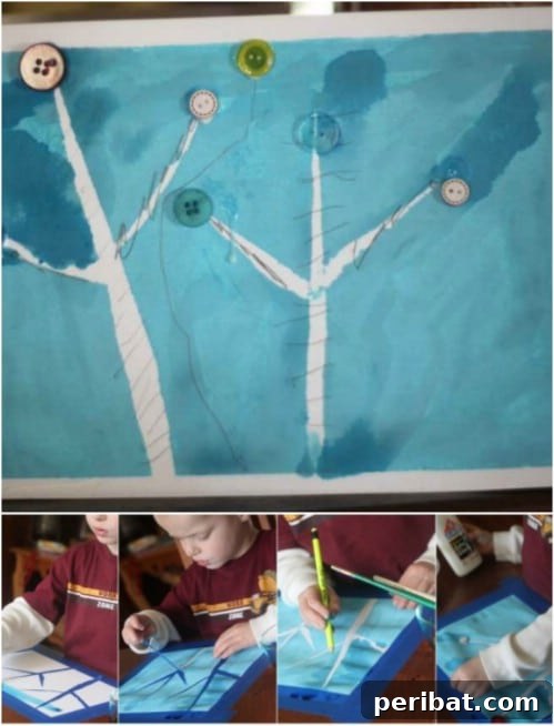 Winter Wonder Crafts: Engaging Indoor Activities for Kids 8 Birch Tree Art