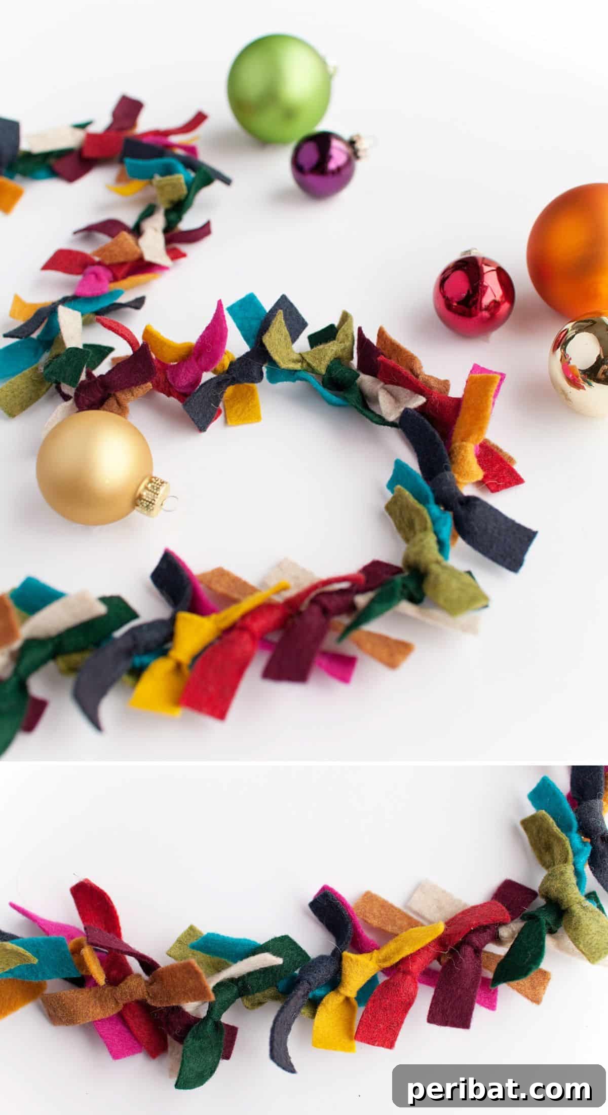 Deck Your Halls: 25 Easy DIY Garlands for Holiday Decor 12 DIY Torn Felt Garland