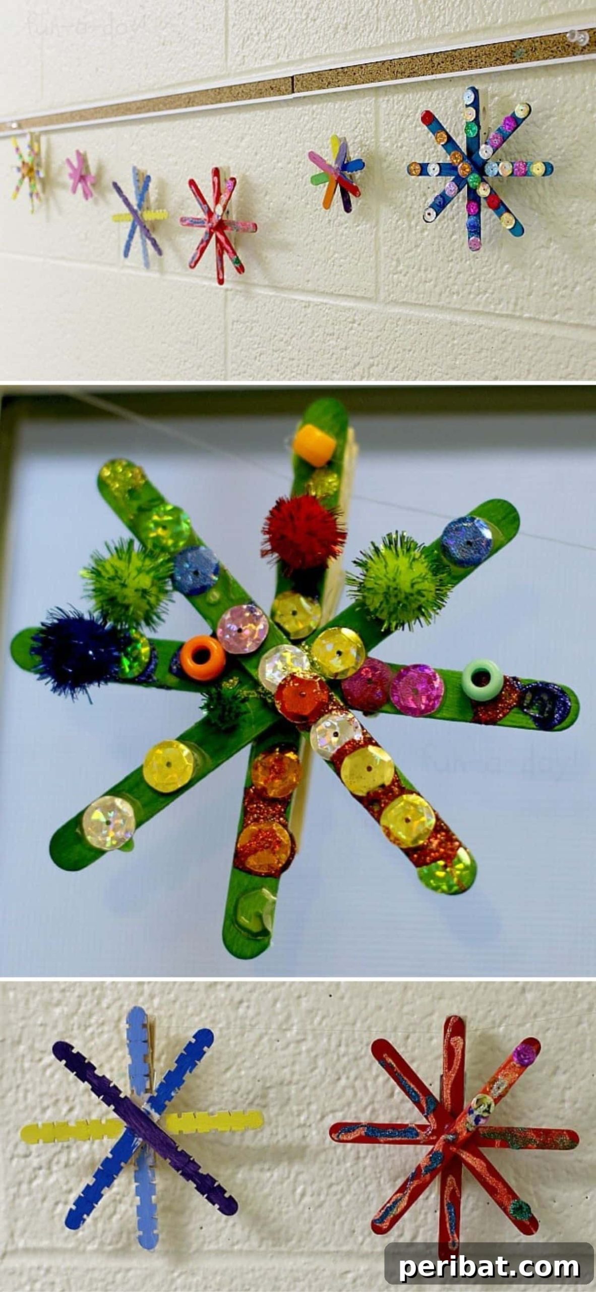 Deck Your Halls: 25 Easy DIY Garlands for Holiday Decor 24 Easy Stick Snowflake Garland