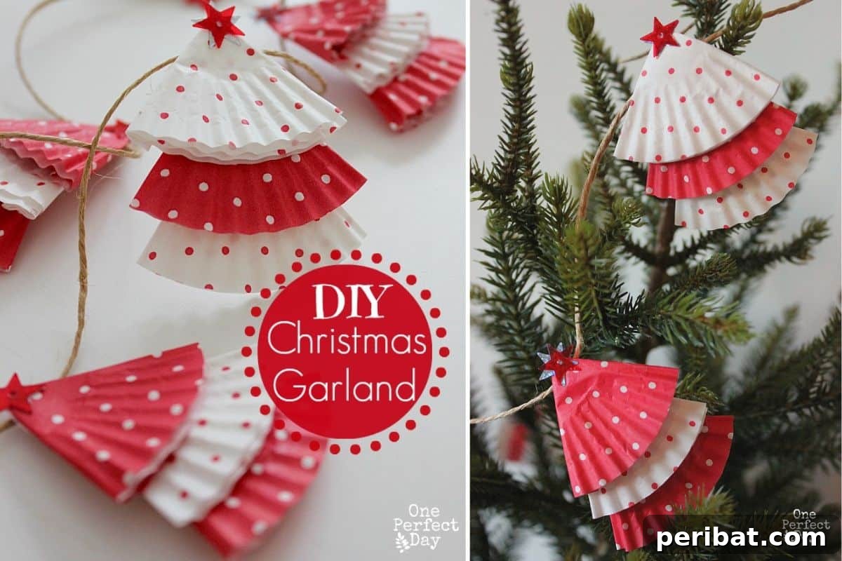 Deck Your Halls: 25 Easy DIY Garlands for Holiday Decor 9 DIY Cupcake Wrapper Christmas Garland
