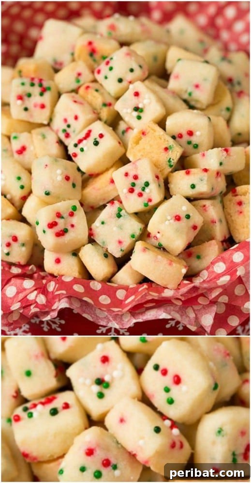 Holiday Cookie Bliss: Sweet Recipes for a Joyful Season 18 Christmas Funfetti Shortbread Bites