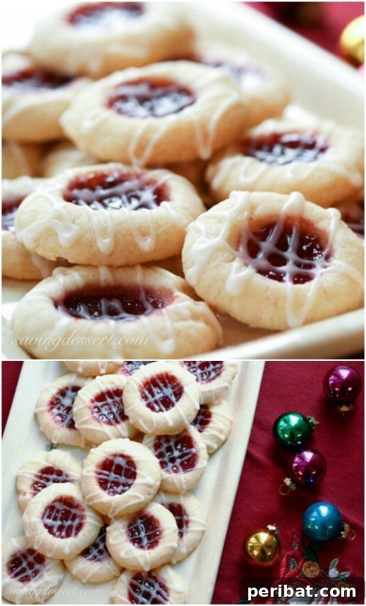 Holiday Cookie Bliss: Sweet Recipes for a Joyful Season 54 Raspberry Almond Thumbprint Cookies