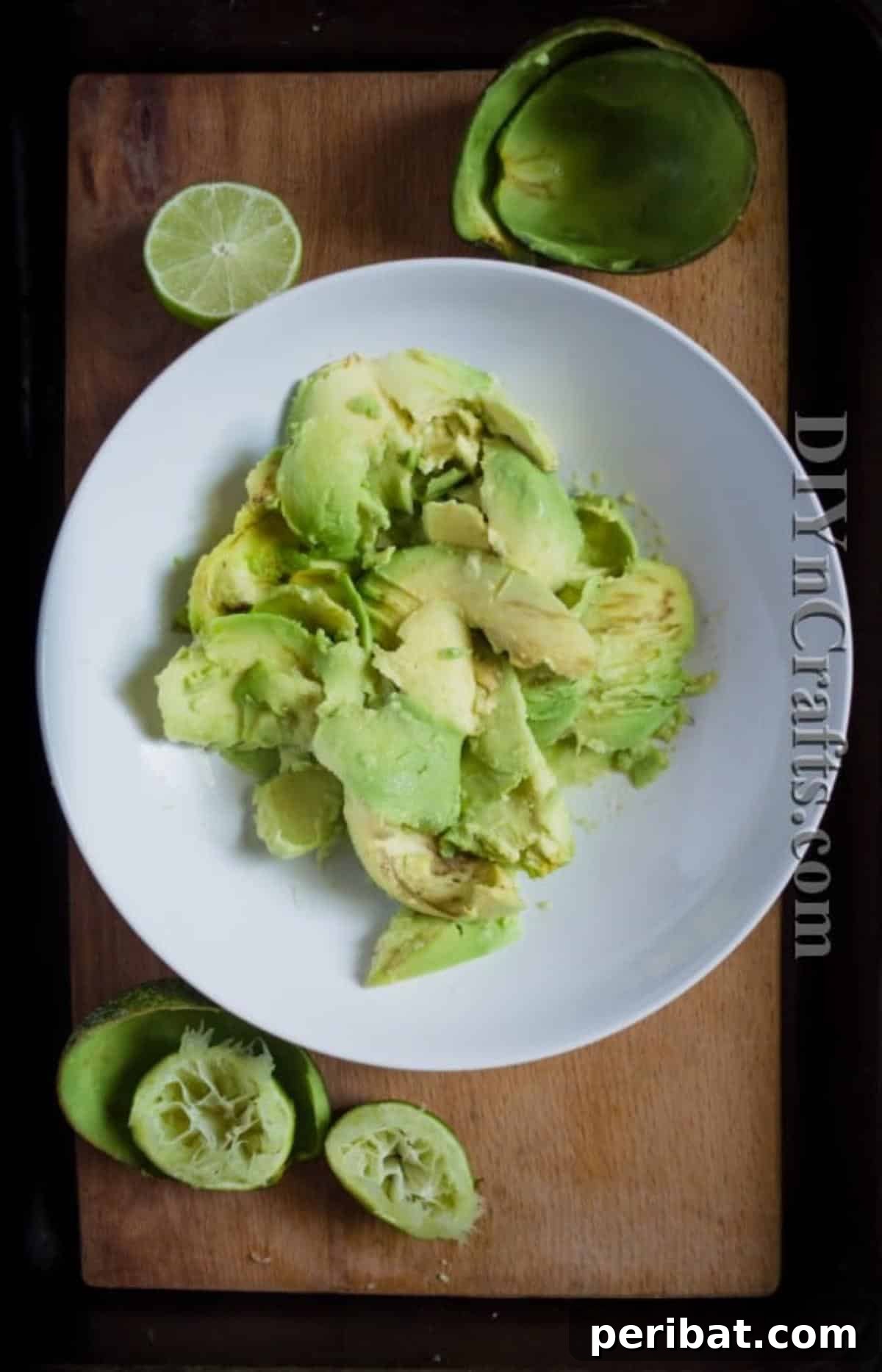 Mash avocado with a fork or potato masher for great consistency