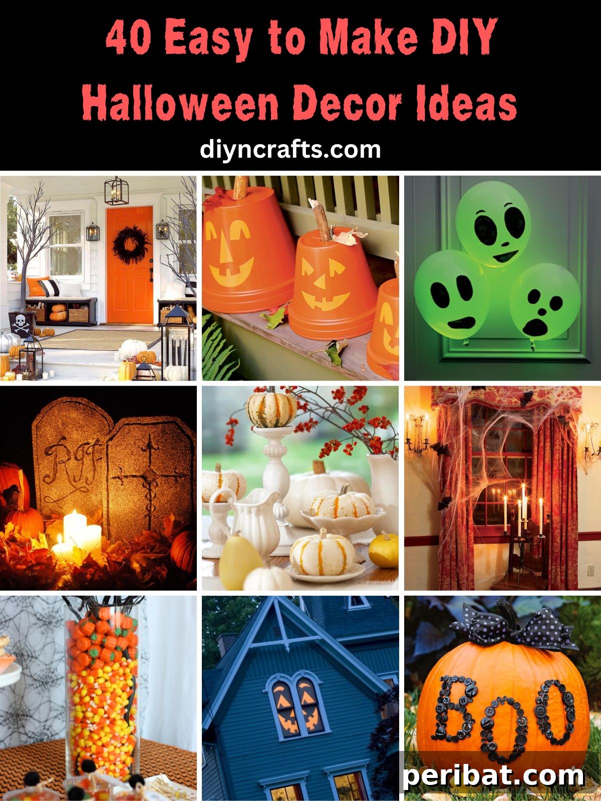 40 Spooktacularly Simple DIY Halloween Decorations 2 Collection of 40 Easy DIY Halloween Decor Ideas