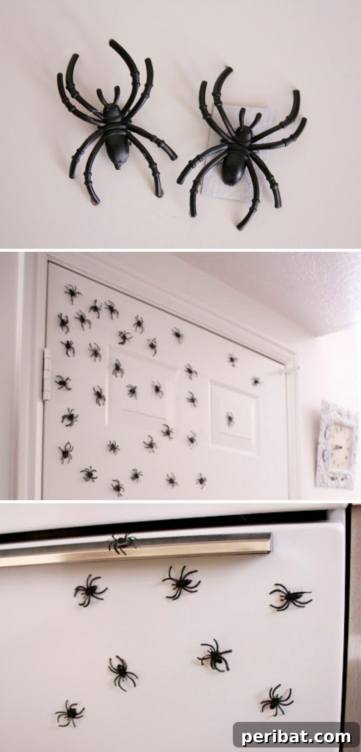40 Spooktacularly Simple DIY Halloween Decorations 32 DIY Magnetic Spiders for Halloween decoration on metal surfaces