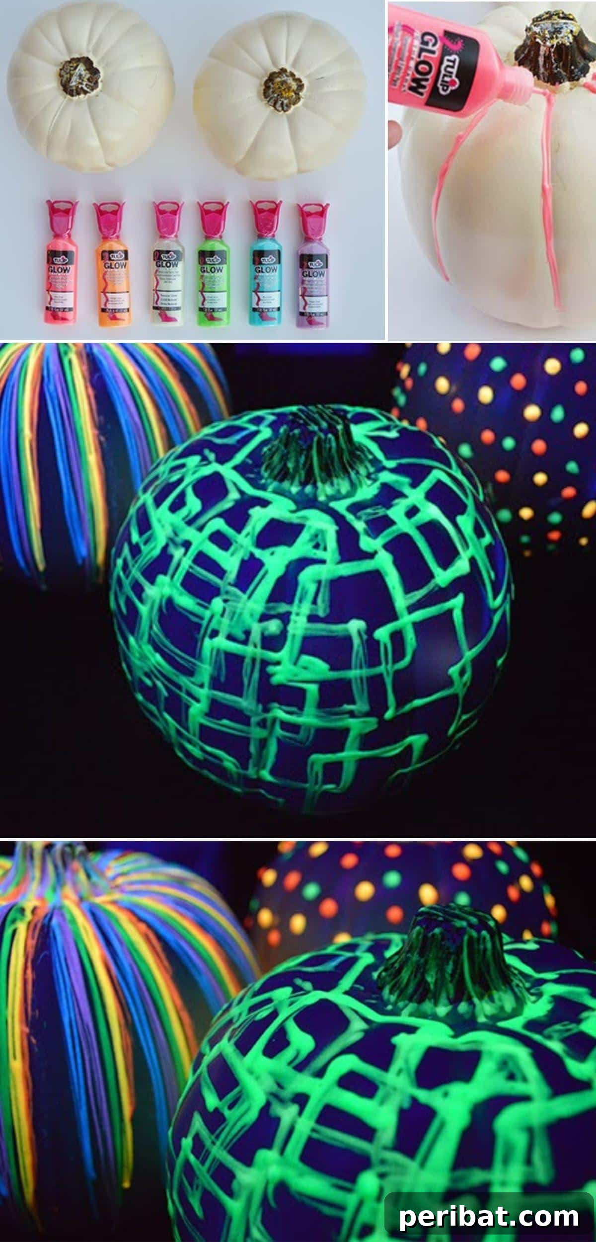 40 Spooktacularly Simple DIY Halloween Decorations 10 DIY Glow in the Dark Pumpkins for Halloween night