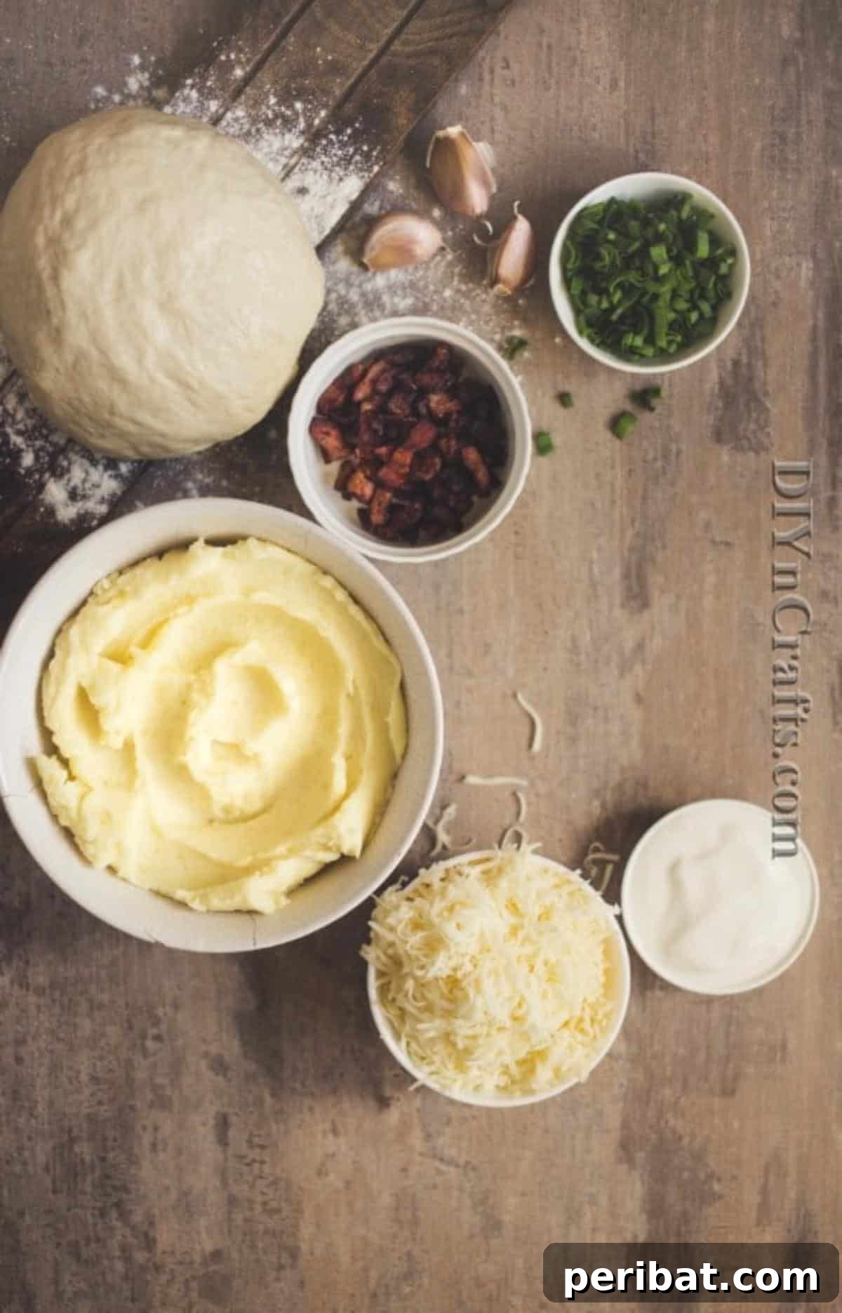 Upgrade Your Snack Game with Pierogi Pizza 3 Greek yogurt, potatoes, and garlic infuse this pierogi pizza with wonderful flavor