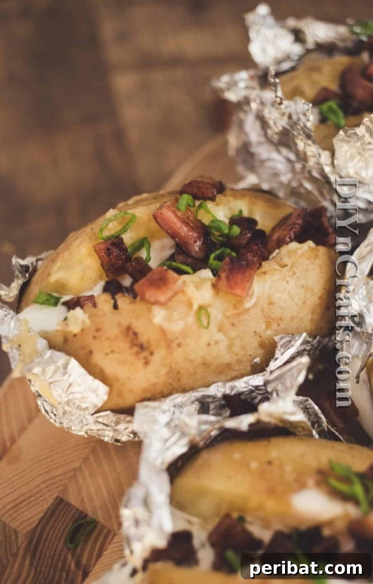 Finished baked potatoes