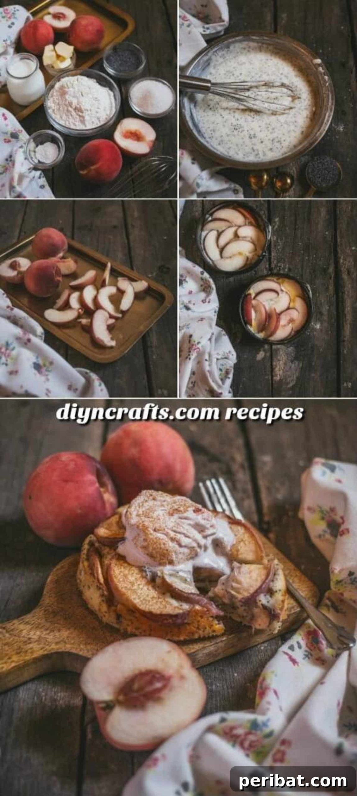 Quick And Easy Peach Cobbler Just Like Mom Made 2 Golden-brown peach cobbler served with a scoop of vanilla ice cream