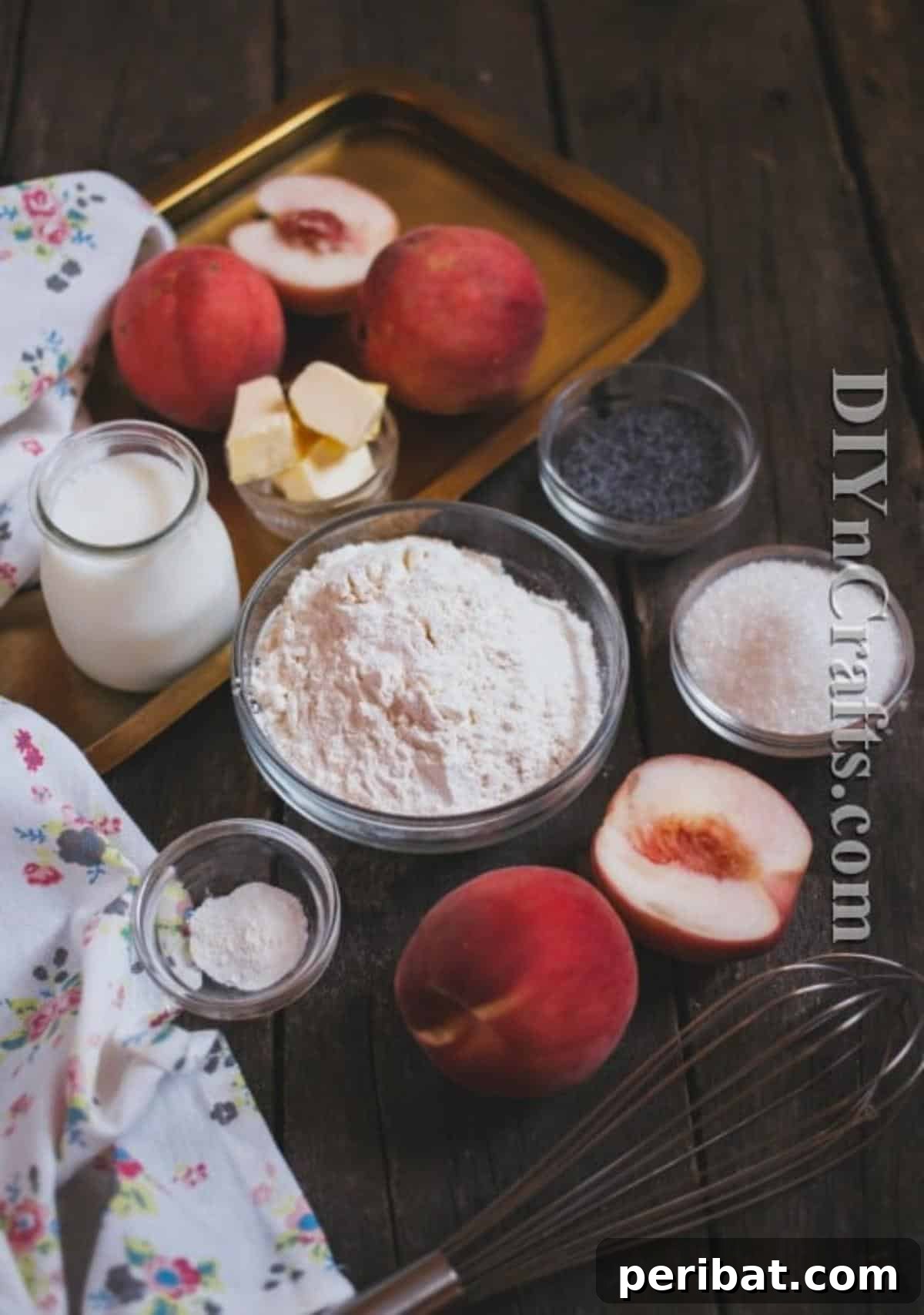 Quick And Easy Peach Cobbler Just Like Mom Made 3 Freshly sliced peaches, ready for the cobbler