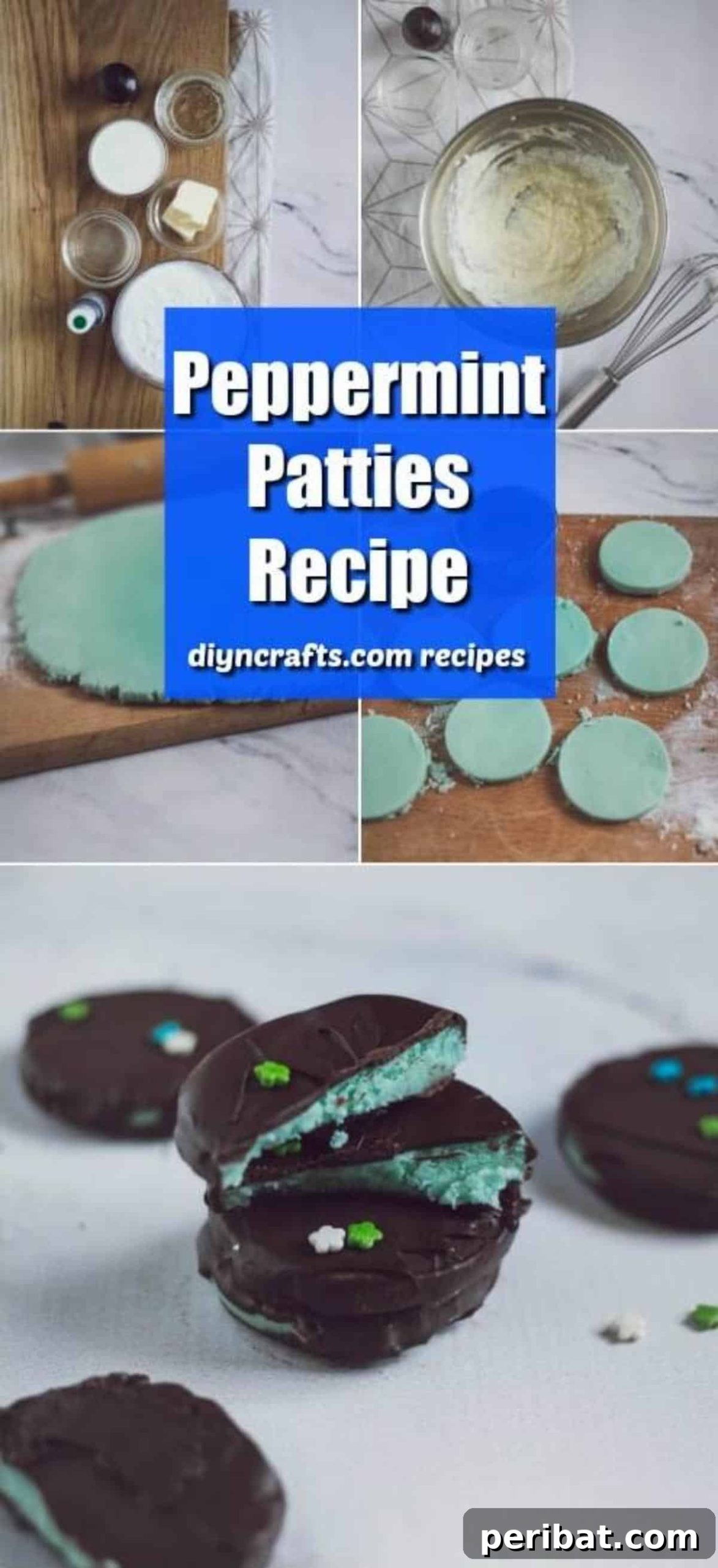 Homemade Peppermint Patties The Ultimate Christmas Sweet Treat 2 Delicious homemade peppermint patties ready for your Christmas candy list