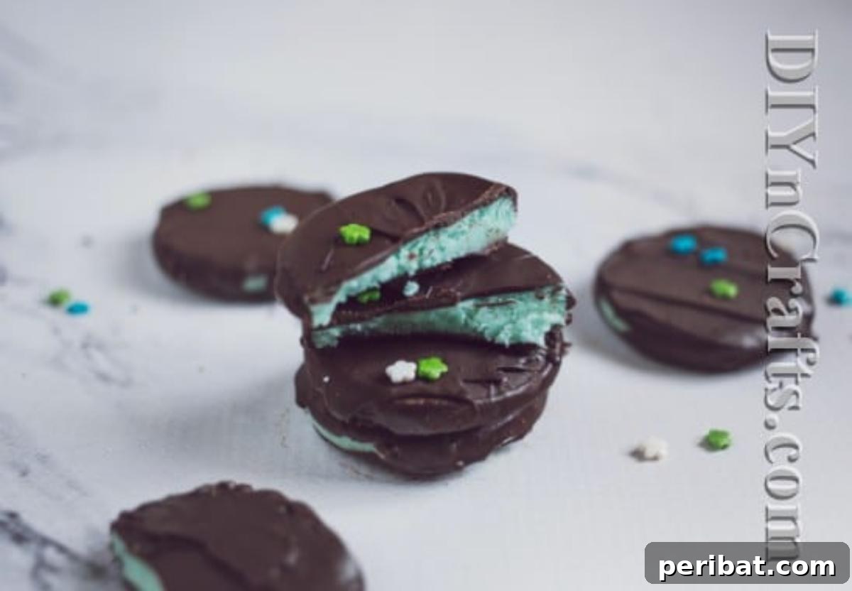 Homemade Peppermint Patties The Ultimate Christmas Sweet Treat 7 Dip peppermint patties in melted chocolate and decorate as you wish