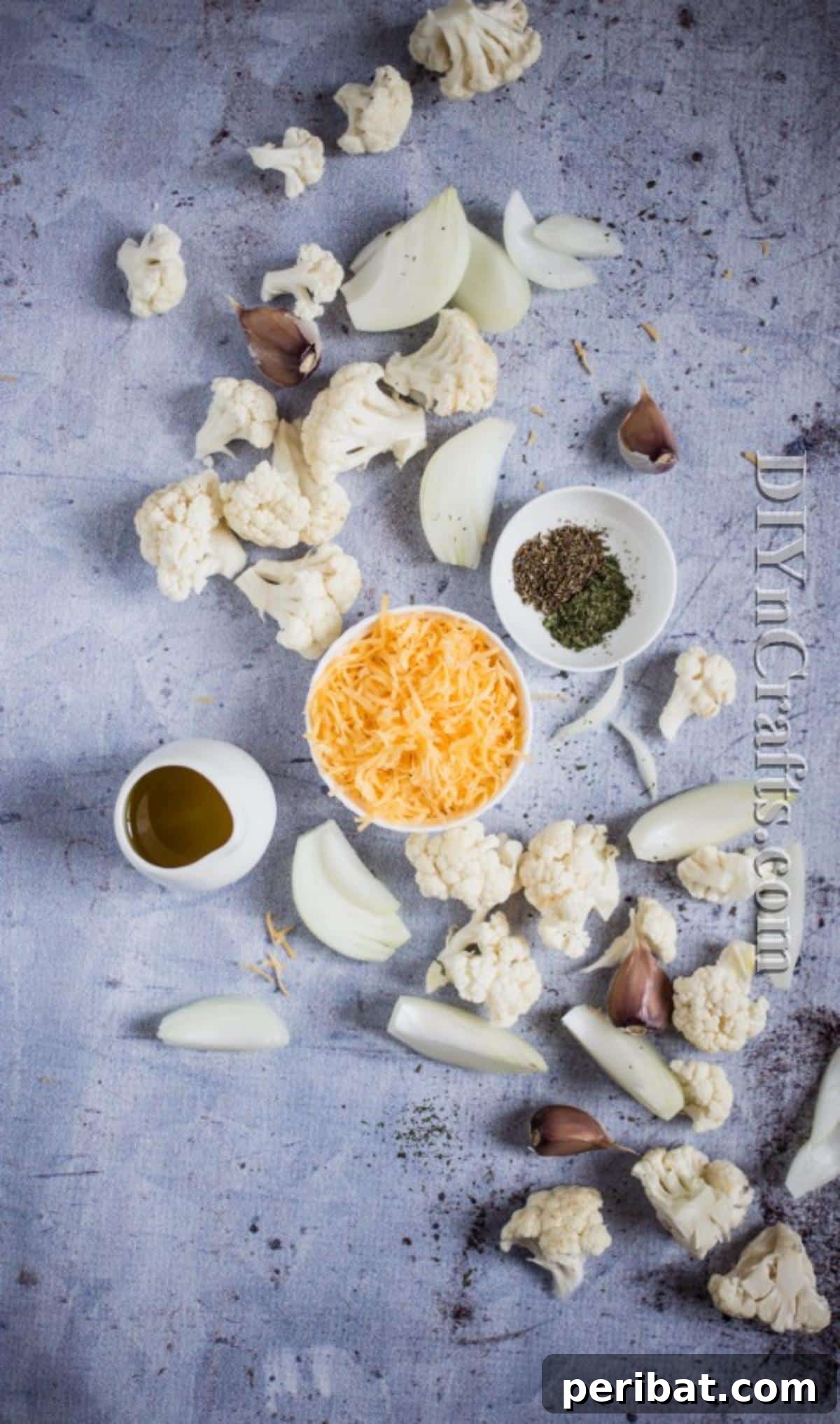 Easy and Healthy Roasted Cauliflower Side Dish 3 Parsley, cheese, thyme and other ingredients make this a cauliflower dish unlike anything you have ever tasted