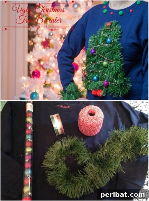 Ugly DIY Christmas Tree Sweater