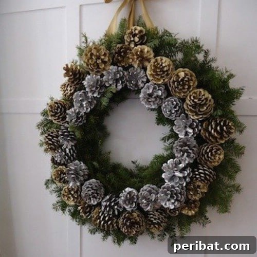 Nature's Touch: Fresh Evergreen Decor for a Festive Christmas 12 DIY Fresh Evergreen Wreaths