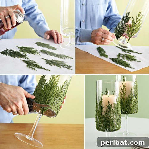 Nature's Touch: Fresh Evergreen Decor for a Festive Christmas 16 DIY Festive Evergreen Candle Holder