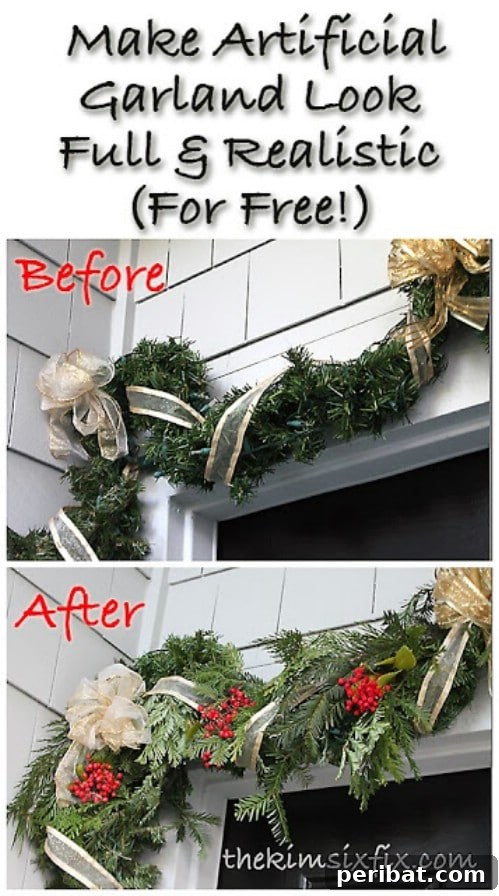 Nature's Touch: Fresh Evergreen Decor for a Festive Christmas 18 DIY Fake Garland Helper