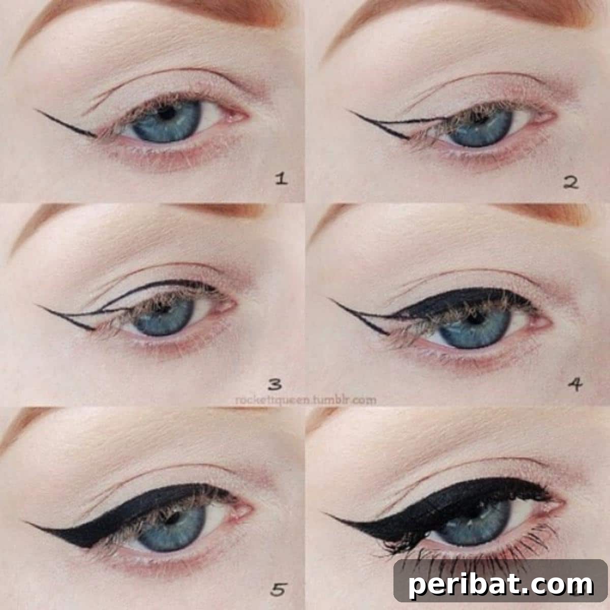 Learn How to Create a Winged Look with Eye Makeup collage.