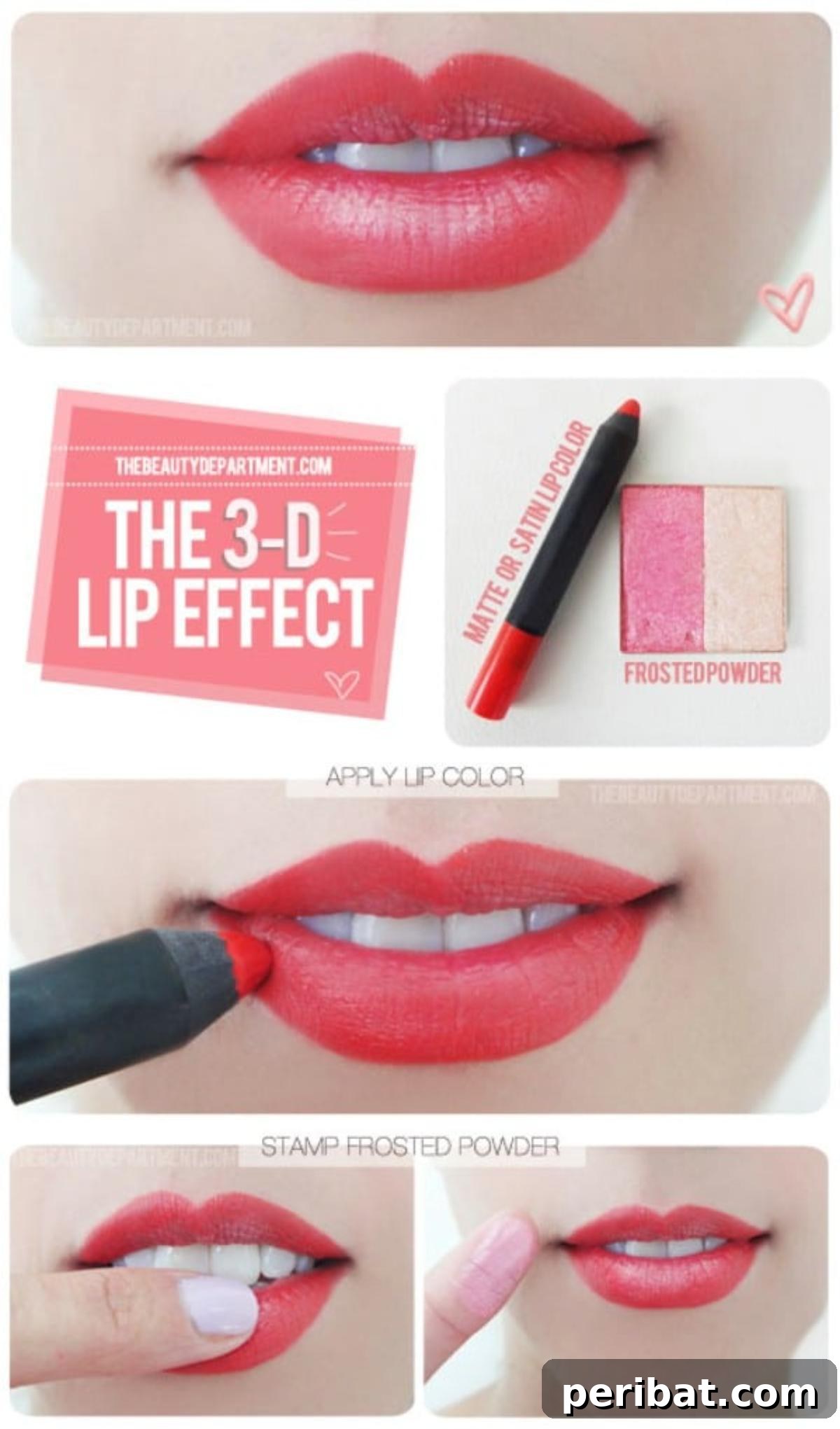 Get Fuller Lips with Eye Shadow collage.