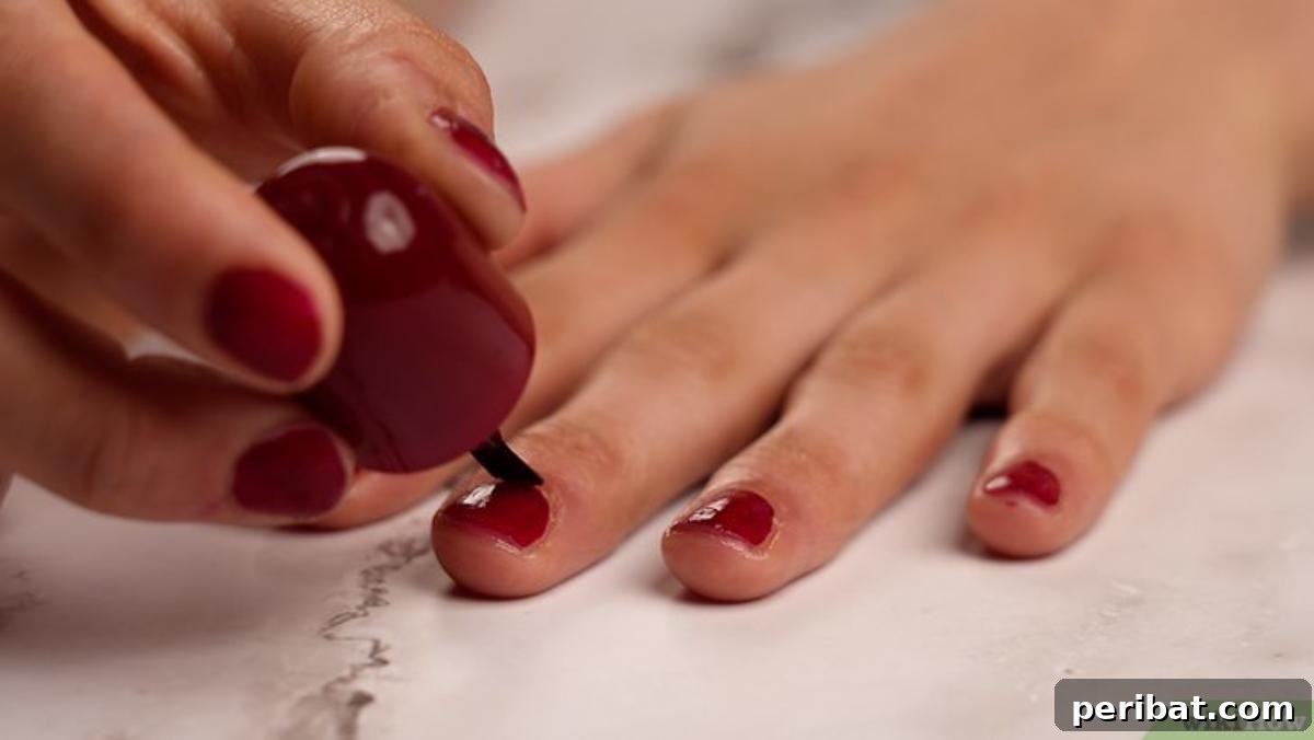 Fast-Dry Nail Polish application.