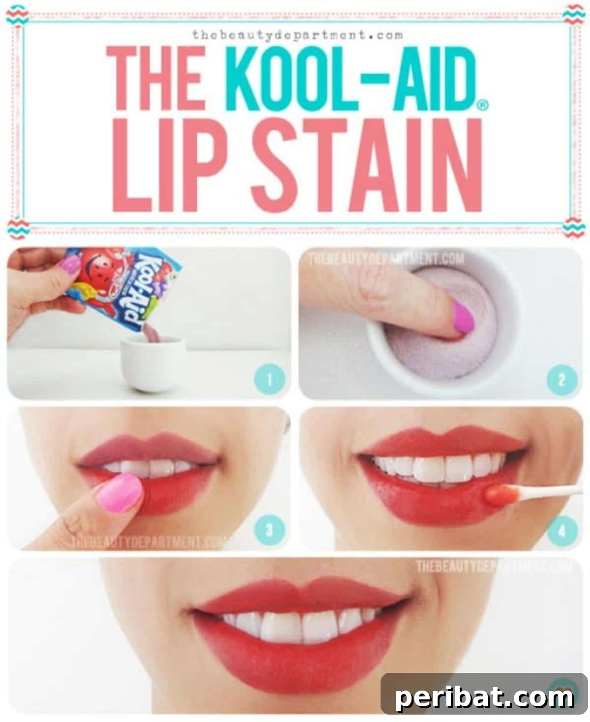 How to Make a Lip Stain from Kool-Aid collage.