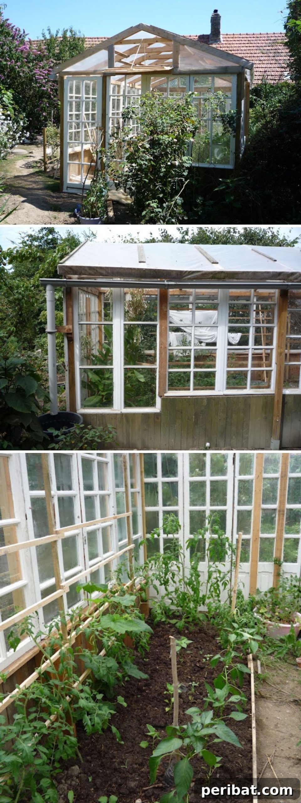 Repurposed Window Frame Greenhouse