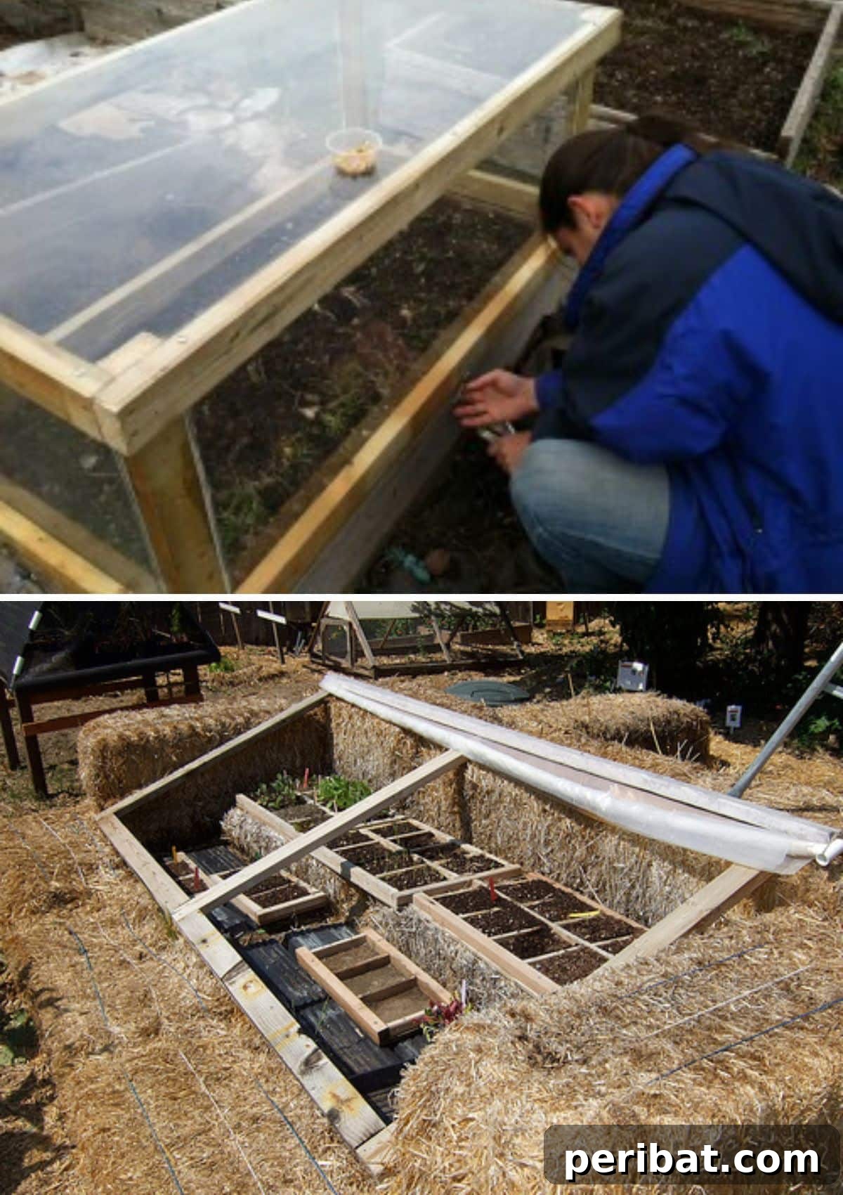Hay Bale Cold Frame Greenhouse