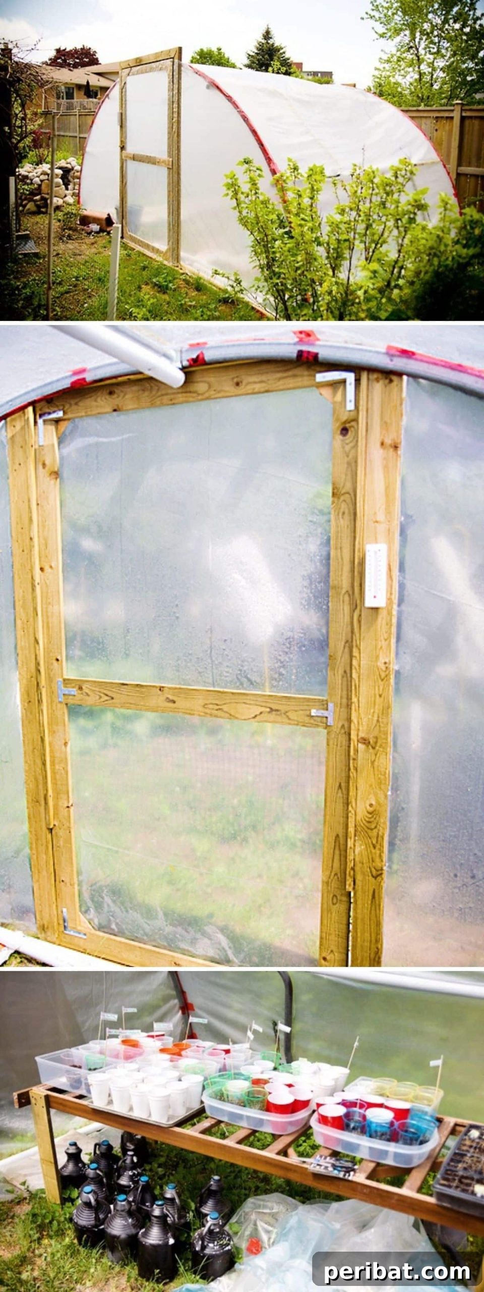 Repurposed Trampoline Greenhouse