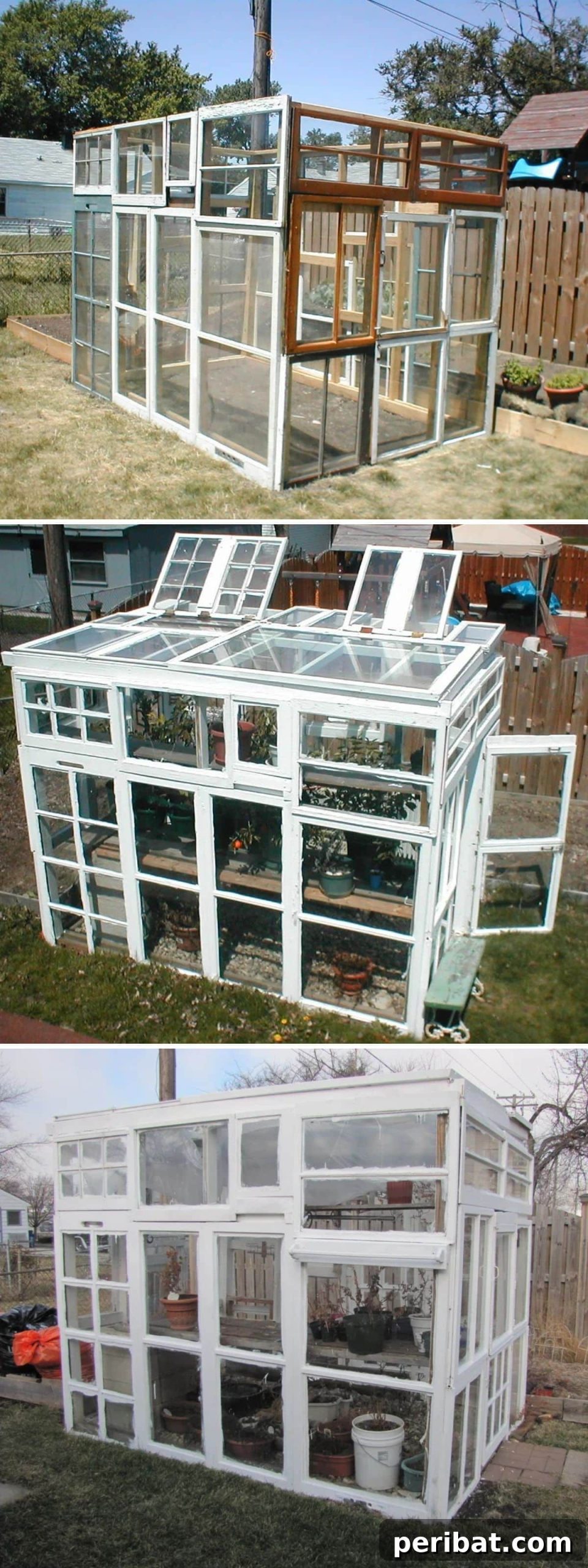 Upcycled Glass Greenhouse