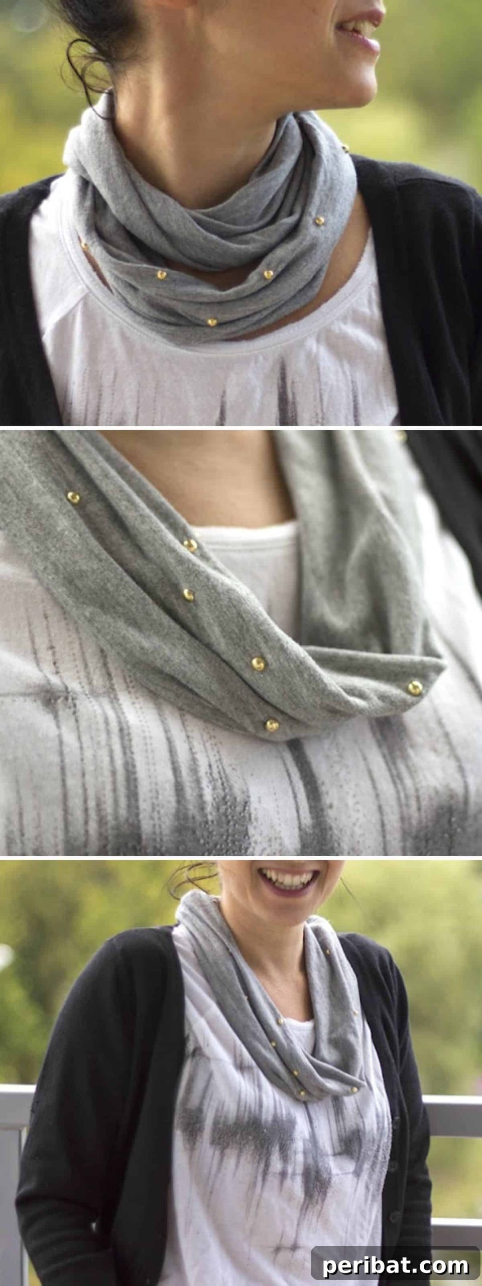 Cozy & Chic: Effortless DIY Scarves for Winter 11 DIY Glam Studded Scarf