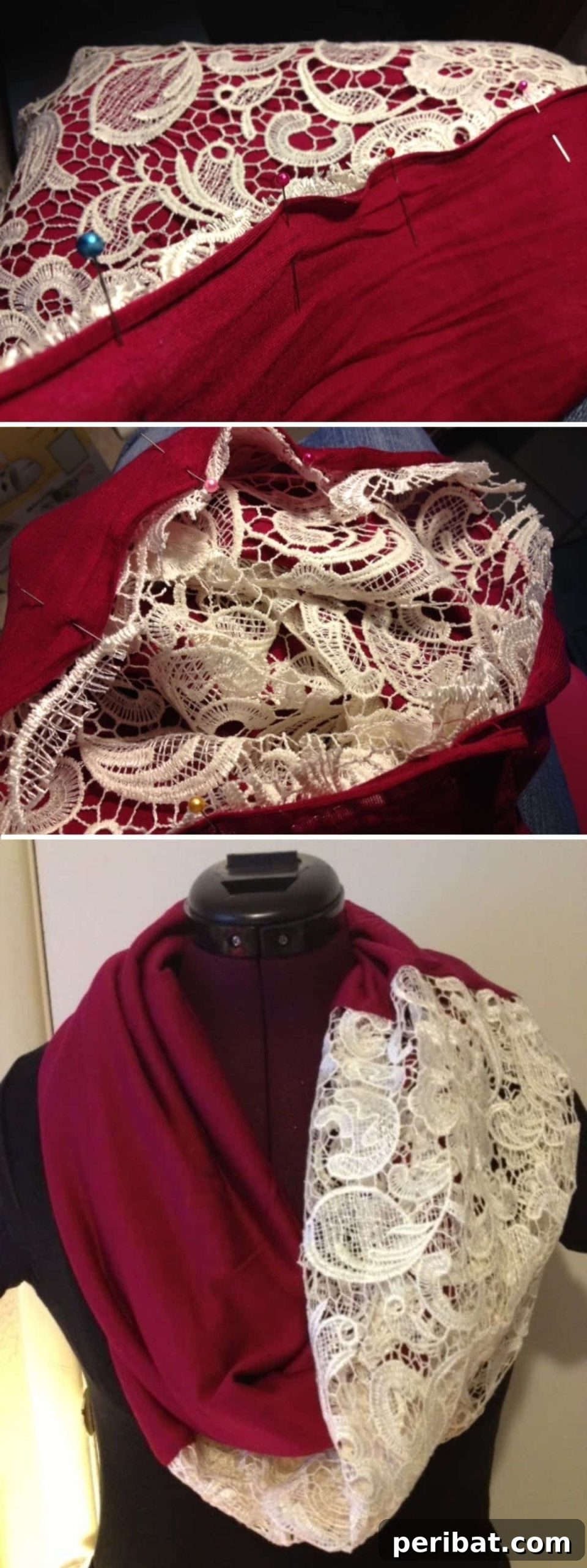Cozy & Chic: Effortless DIY Scarves for Winter 14 Handmade Lace Infinity Scarf