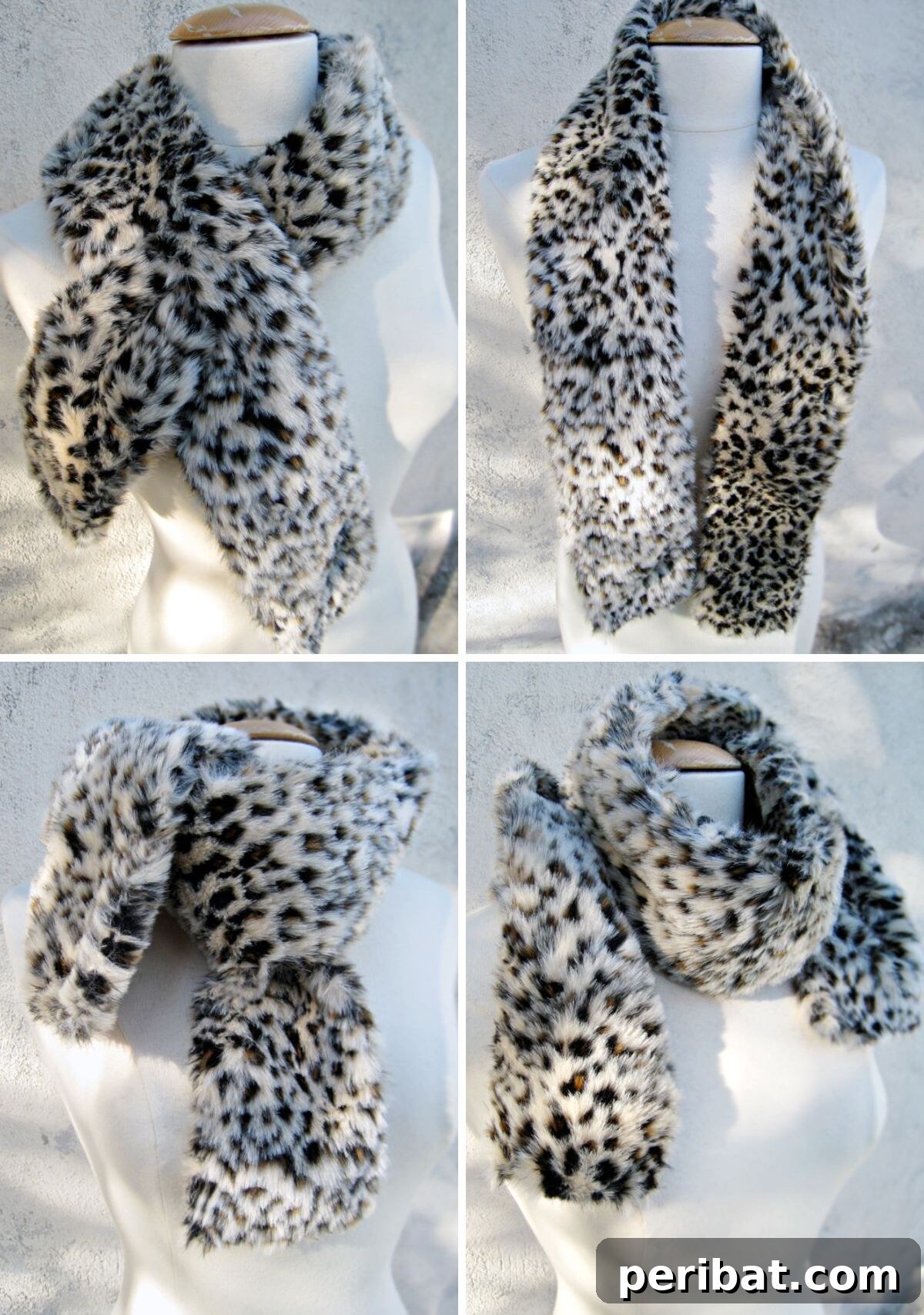 Cozy & Chic: Effortless DIY Scarves for Winter 16 DIY Faux Leopard Fur Scarf