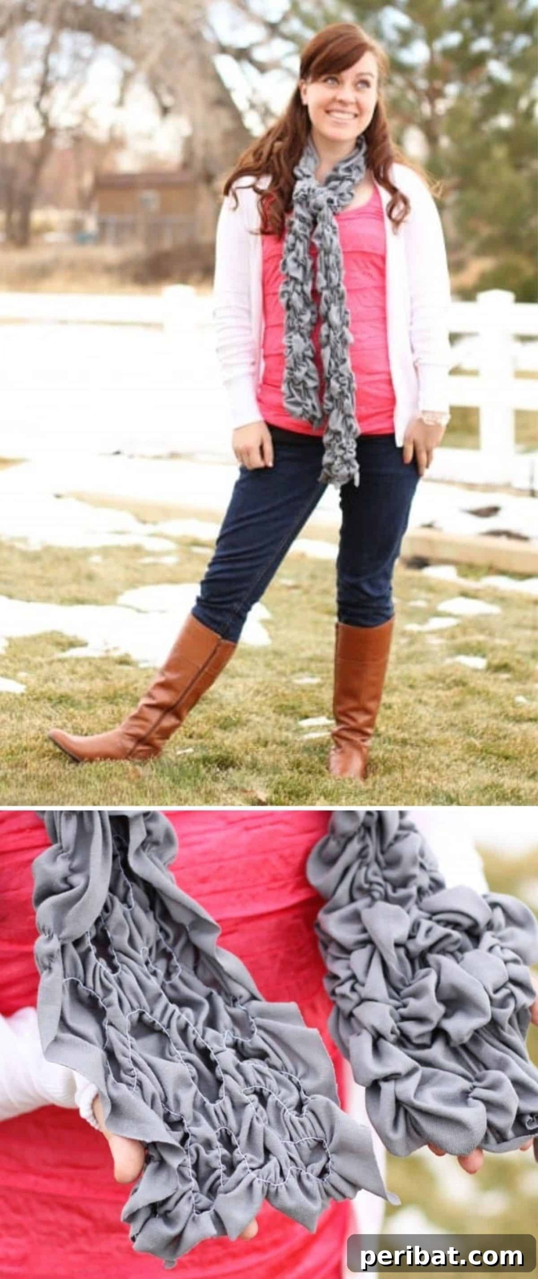 Cozy & Chic: Effortless DIY Scarves for Winter 19 DIY Fabric Shirred Scarf