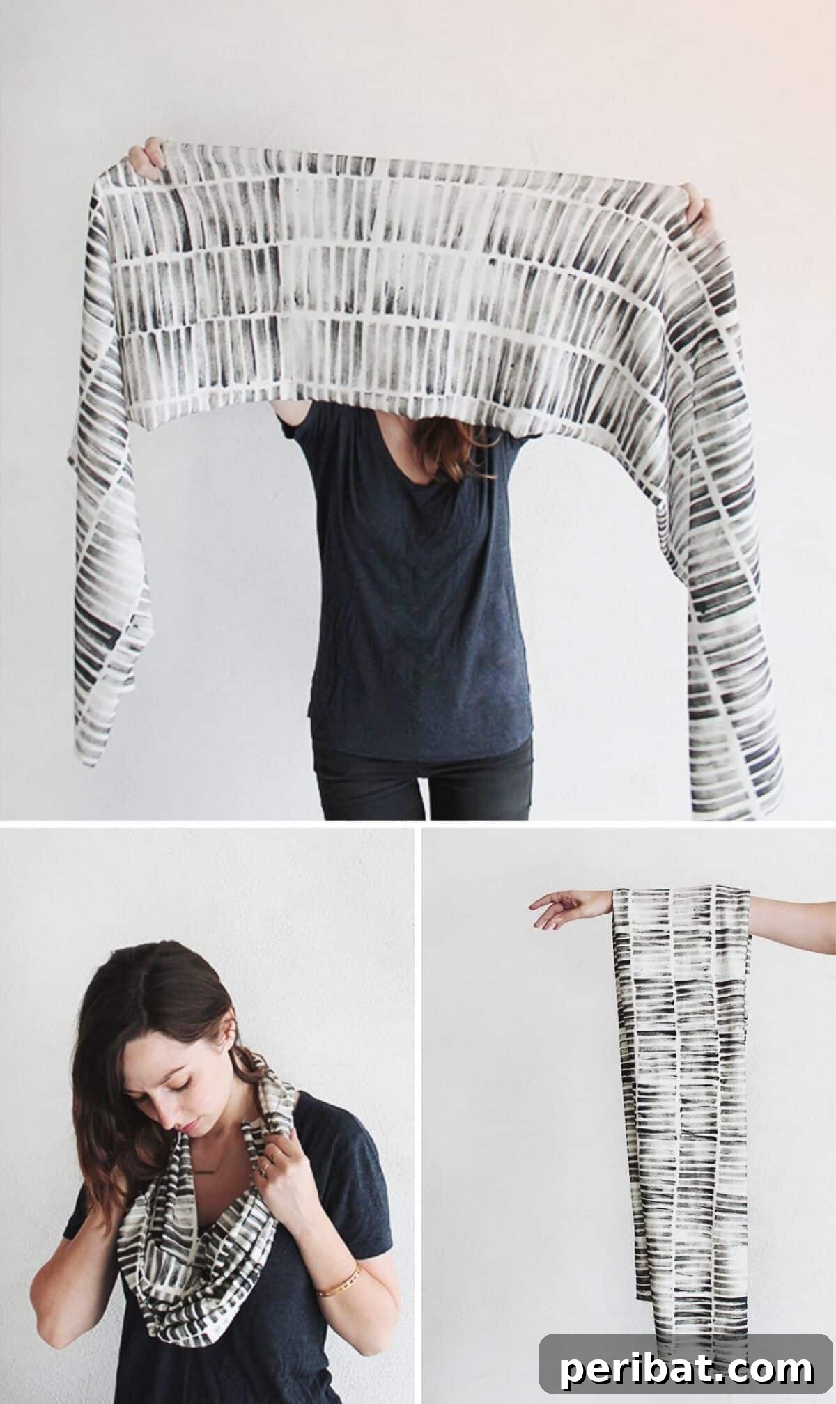 Cozy & Chic: Effortless DIY Scarves for Winter 4 DIY No Sew Stamped Scarf