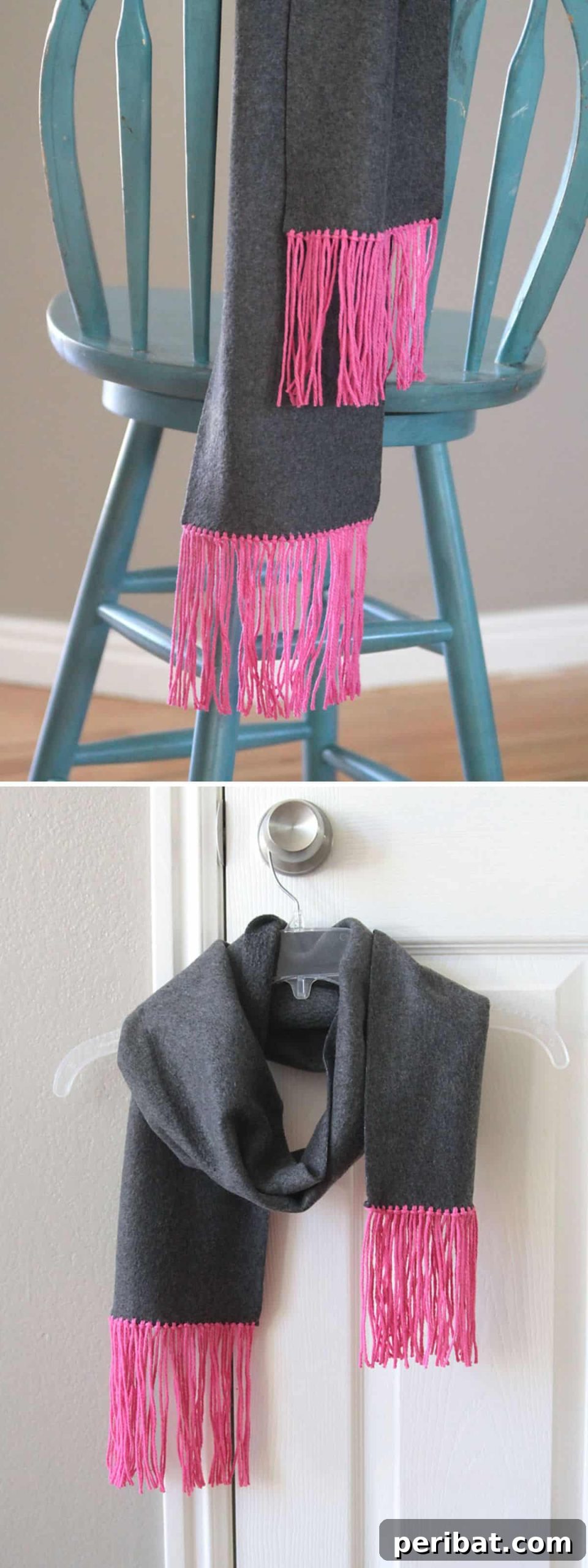 Cozy & Chic: Effortless DIY Scarves for Winter 10 No Sew DIY Fringe And Fleece Scarf