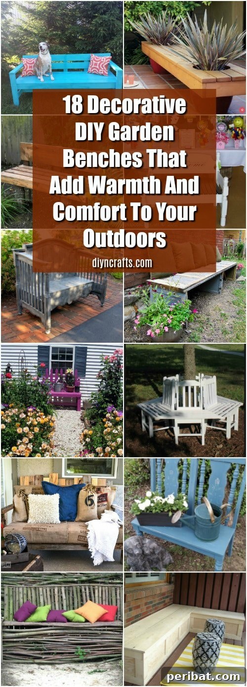 Build Beautiful Benches: 18 DIY Ideas for a Welcoming Outdoor Haven 2 18 Decorative DIY Garden Benches That Add Warmth And Comfort To Your Outdoors
