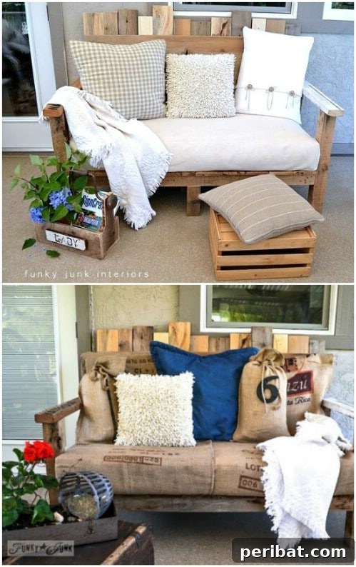 Build Beautiful Benches: 18 DIY Ideas for a Welcoming Outdoor Haven 12 DIY Upcycled Pallet Bench