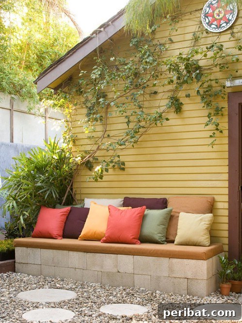 Build Beautiful Benches: 18 DIY Ideas for a Welcoming Outdoor Haven 16 $30 Concrete Block Bench